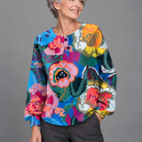 Ida - Pullover mit großen, bunten Blumen