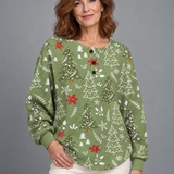 Ingrid - Pullover mit Weihnachtsbaummuster