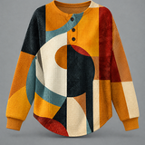 Lea - Pullover aus strukturiertem Material mit geometrischen Mustern