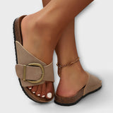Margarida - Sandalias de corcho femeninas con diseño de hebilla