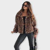Leonor - Abrigo con Estampado de Leopardo