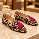 Rihanna - Mokassins mit Leopardenmuster