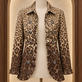 Clara | Rüschenjacke mit Leopardenmuster