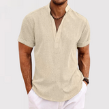 Karl™ | Leichtes Kurzarm-Henley mit Stehkragen