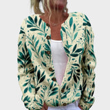 Francisca – Herbstlicher blumiger Cardigan