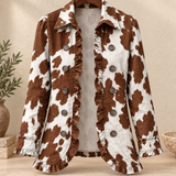 Sophie | Rüschenjacke mit Kuhfellmuster