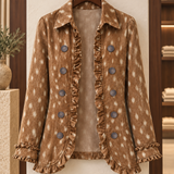 Amelie | Bohemian-Rüschenjacke mit Tiermuster