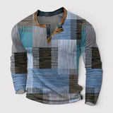 Patrick™ | Henley-Langarmshirt mit Patchwork-Muster