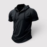 Malte™ | Atmungsaktives Kapuzenshirt mit Knopfleiste