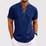 Karl™ | Leichtes Kurzarm-Henley mit Stehkragen