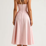 Odete - Vestido Midi con Cuerpo Estructurado
