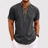 Karl™ | Leichtes Kurzarm-Henley mit Stehkragen