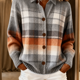 Marlene | Warme Ombré-Karostrickjacke