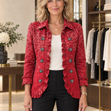 Leonie | Bohemian-Rüschenjacke mit Paisley-Ombré