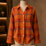 Megan | Karierte Strickjacke mit Knöpfen