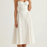 Odete - Vestido Midi con Cuerpo Estructurado