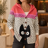 Theresa | Bequemer Strickcardigan mit Kapuze