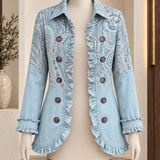 Helene | Vintage-Jacke mit Paisleymuster und Rüschen