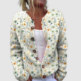 Josefína - Strickjacke mit floralem Muster