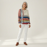 Margaret – Gestreiftes Oberteil im Colorblock-Design