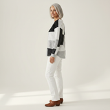 Eleanor – Schwarz-weißes Patchwork-Oberteil