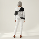 Eleanor – Schwarz-weißes Patchwork-Oberteil
