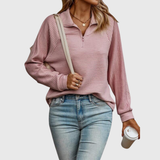 Christine | Eleganter Pullover mit halbem Reißverschluss