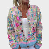 Teresa - Herbstblumen-Cardigan