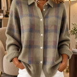Taylor | Kuschelige karierte Strickjacke