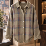 Taylor | Kuschelige karierte Strickjacke
