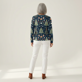 Faye – Marineblaues Oberteil mit Weihnachtsmotiven