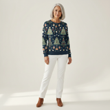 Faye – Marineblaues Oberteil mit Weihnachtsmotiven
