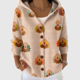 Kapuzen-Strickjacke