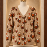 Greta | Bequemer geknöpfter Strickcardigan