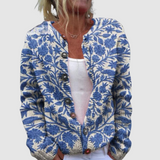 Josefína - Strickjacke mit Blumenmuster