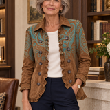 Paula | Rüschenjacke mit Paisleymuster