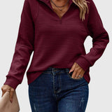 Christine | Eleganter Pullover mit halbem Reißverschluss