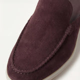 Kaffeebrauner Wildleder Yacht-Mule