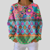 Sylvia – Boho-Oberteil mit Medaillonmuster