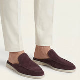 Kaffeebrauner Wildleder Yacht-Mule