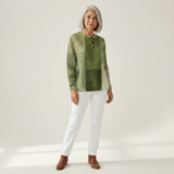 Charlotte – Grünes Patchwork-Oberteil