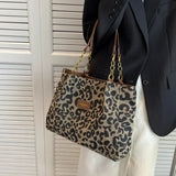 Bolso de Mano Leopardo con Estampado Salvaje