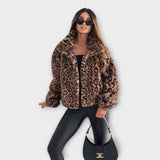 Leonor - Abrigo con Estampado de Leopardo