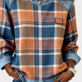 Ivy – Damen Sweatshirt mit Patchwork-Karo