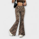 Francisca - Pantalones de Estampado de Leopardo