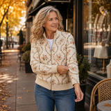 Danielle - Zarte florale Ranken Creme Druck