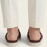 Kaffeebrauner Wildleder Yacht-Mule