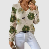 Meda - Eleganter Pullover mit floralem Muster