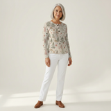 Hazel – Oberteil mit Herbstwald-Muster
