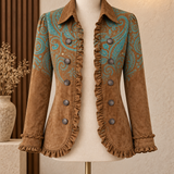 Paula | Rüschenjacke mit Paisleymuster